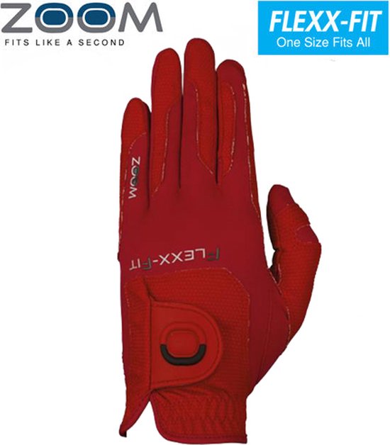 Zoom One Size Fits All golfhandschoen, rood van Merkloos