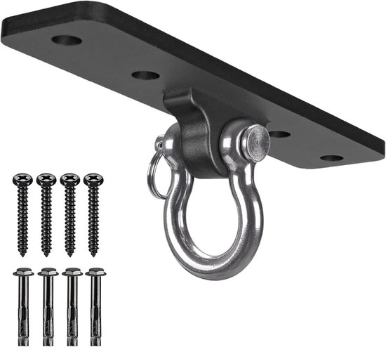 Zware muur- en plafondhaak voor suspensietrainers, krachttraining, yoga-swing en weerstandsbanden, tot 272 kg capaciteit