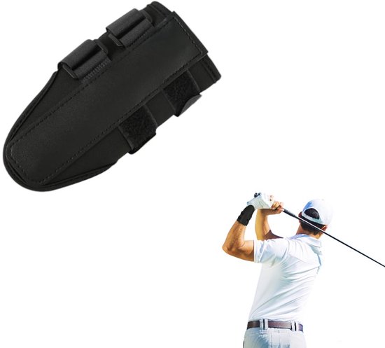 Zwarte golftrainingshulp - Polsband - Hulpmiddel voor het oefenen van golfhandgebaren - Helpt bij het ontwikkelen van spiergeheugen, geschikt voor golfbeginners - 25*15 cm